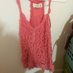 Abercrombie & Fitch pink racerback tank top